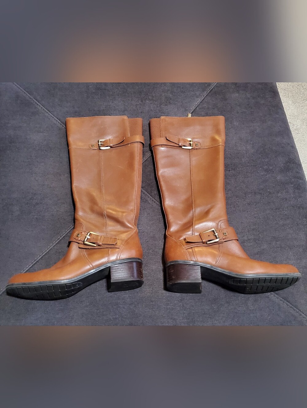 Bandolino Brown Leather Riding  Boots SIZE 6